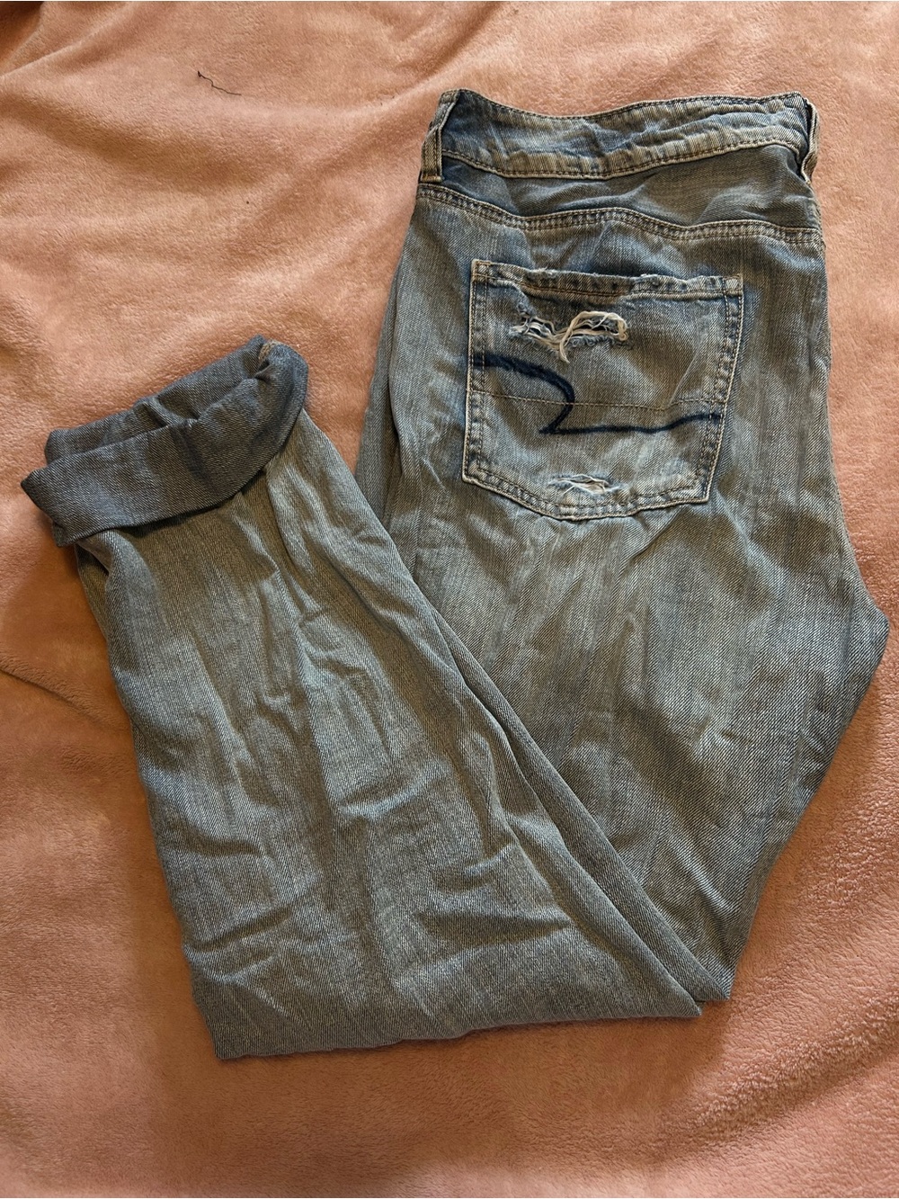 American Eagle Outfitters Light Blue Distressed Women's Jeans